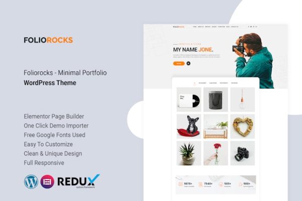 Download Foliorocks - Minimal Portfolio WordPress Theme