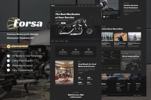 Download Forsa - Custom Motorcycle Garage Elementor Template Kit