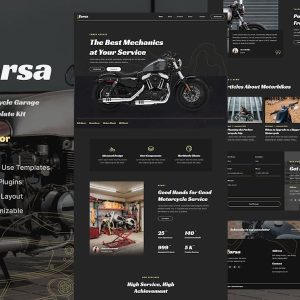 Download Forsa - Custom Motorcycle Garage Elementor Template Kit