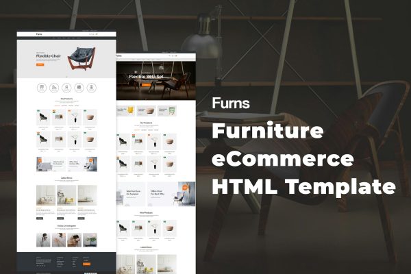 Download Furns - Furniture eCommerce HTML Template It is an outstanding HTML based web template with a sleek and minimal design.