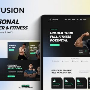 Download Fusion - Personal Trainer & Fitness Elementor Template Kit