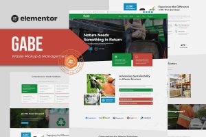 Download Gabe - Waste Pickup & Management Elementor Template Kit