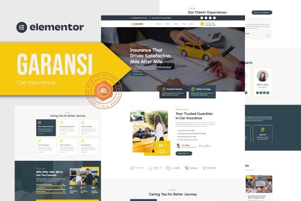 Download Garansi - Car Insurance Elementor Template Kit