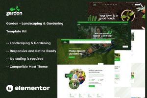 Download Gardon - Landscaping & Gardening Elementor Template Kit