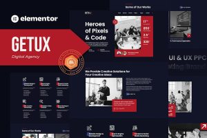 Download Getux - Modern Digital Agency Elementor Template Kit