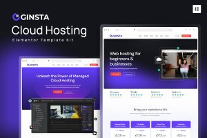 Download Ginsta - Cloud Hosting Company Elementor Template Kit