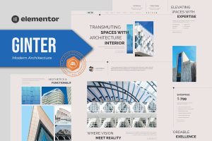 Download Ginter - Modern Architecture Elementor Template Kit