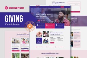 Download Giving - Charity & Donation Elementor Template Kit