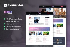 Download Glamz - News & Magazine Elementor Template Kit