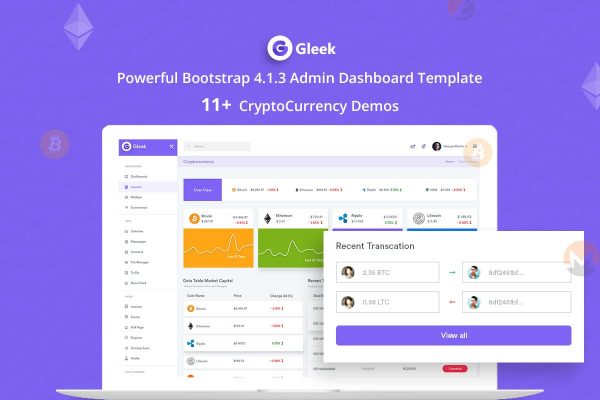 Download Gleek - Powerful Bootstrap4 AdminDashboard HTML Bootstrap 4 jQuery HTML Admin Dashboard, Multipurpose Bootstrap 4 Admin Dashboard