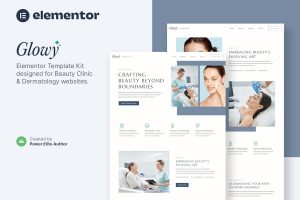 Download Glowy – Beauty Clinic & Dermatology Elementor Template Kit
