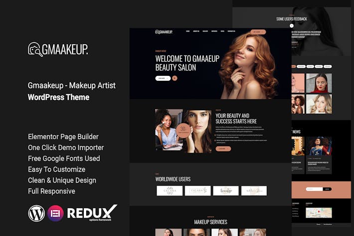 Download Gmaakeup - Makeup Artist WordPress Theme