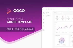 Download Gogo React - React Admin Template Gogo is a combination of beautifully crafted admin panel and fully featured landing page.