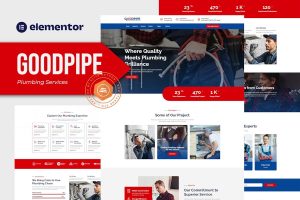 Download Goodpipe - Plumbing Services Elementor Template Kit