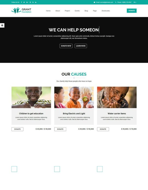 Download Grant Foundation – Nonprofit Charity Template Grant Foundation – Nonprofit Charity Template is fully hand crafted, simple, flat and clean