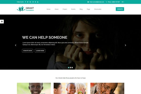 Download Grant Foundation – Nonprofit Charity Template Grant Foundation – Nonprofit Charity Template is fully hand crafted, simple, flat and clean