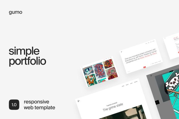 Download Gumo | Easy & Creative Portfolio Template The Super Simple Portfolio Template