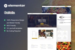 Download Gustoita - Italian Restaurant Elementor Template Kit