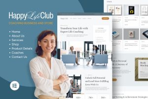 Download Happy Life Club - Business Tutor Elementor Template Kit