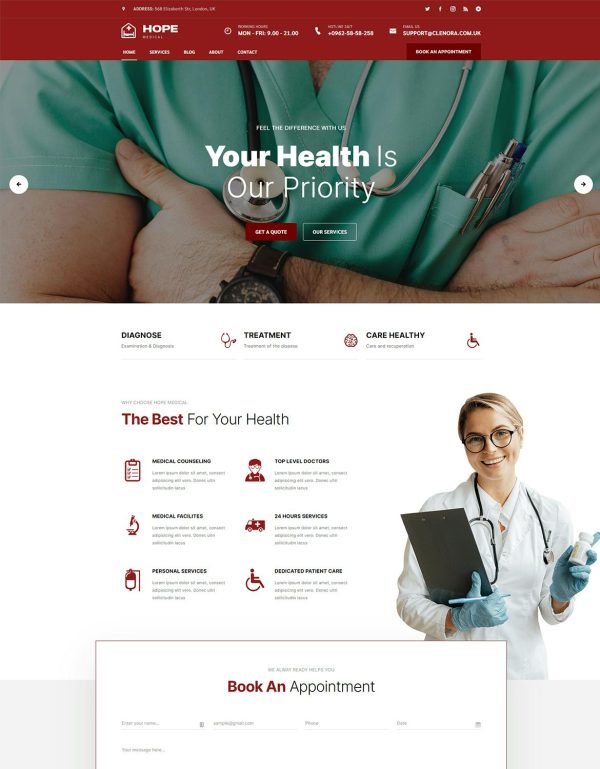 Download Hope - Health & Medical HTML5 Template Hope Health & Medical HTML5 Template is a neat and contemporary medical website template