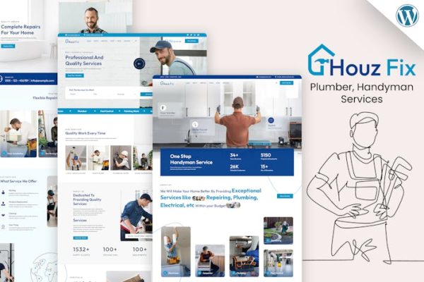 Download HouzFix - Plumber, Handyman  WordPress Theme