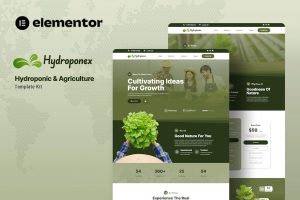 Download Hydroponex - Hydroponic & Agriculture Elementor Template Kit