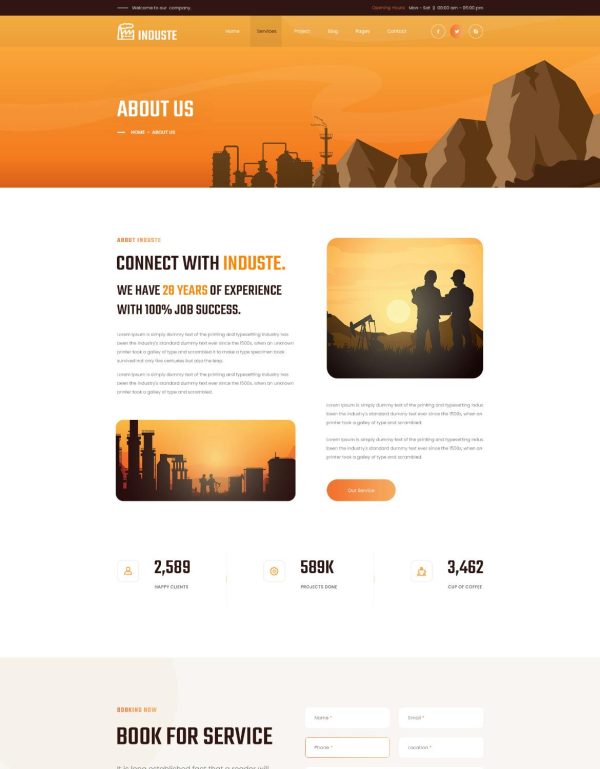 Download Induste - Industrial & Factory Bootstrap Template Induste is a resourceful and superbly sophisticated web template based on the latest version