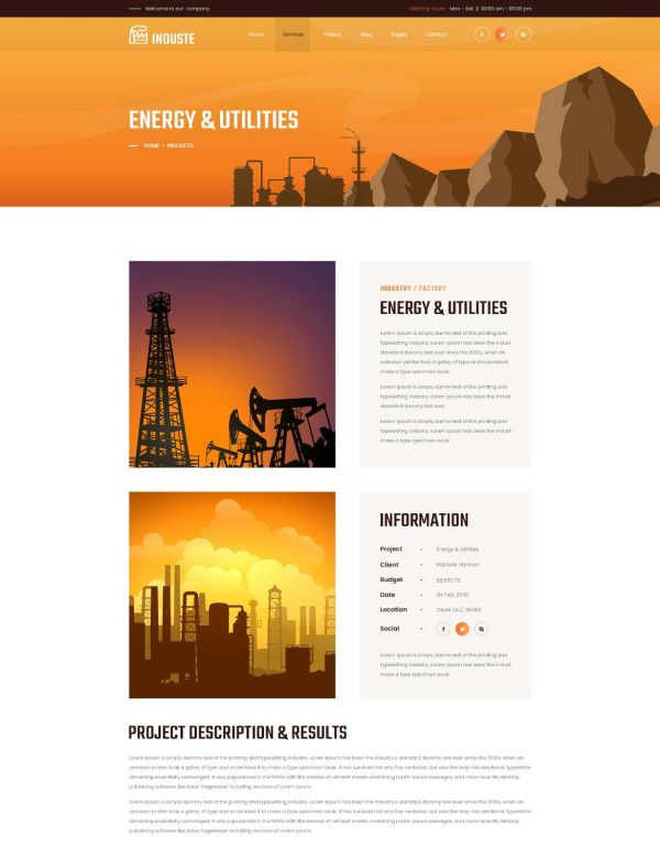 Download Induste - Industrial & Factory Bootstrap Template Induste is a resourceful and superbly sophisticated web template based on the latest version