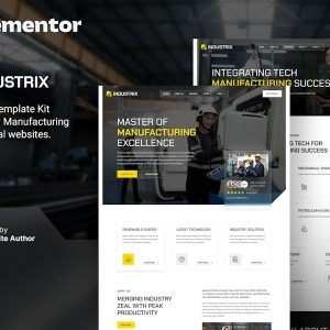 Download Industrix – Manufacturing & Industrial Elementor Template Kit