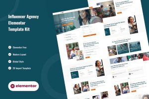 Download Inplu - Influencer Agency & Marketing Elementor Template Kit