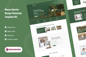 Download Intre - House Interior Design Service Elementor Template Kit