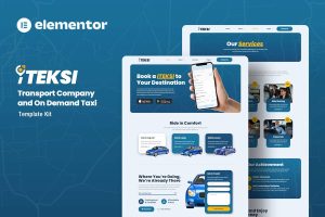Download Iteksi - Transport Company & Taxi App Elementor Template Kit