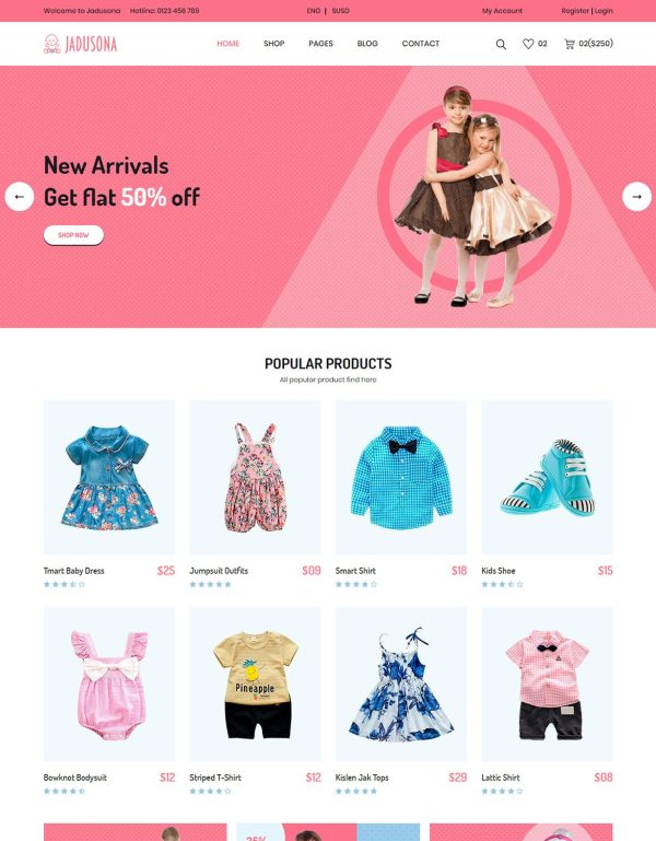 Download Jadusona - Baby Shop HTML Template Jadusona is the modern and exclusive Baby Store HTML5 Template with three unique Homepages.