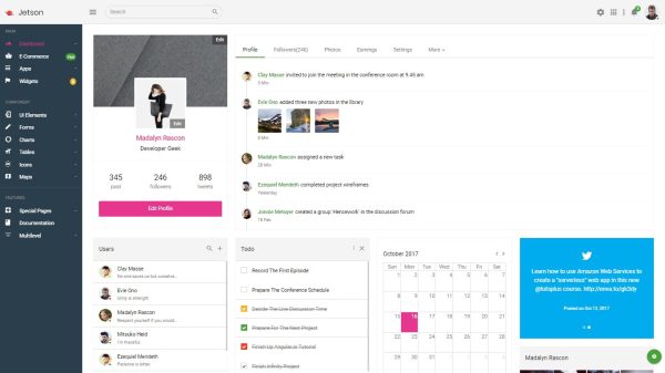 Download Jetson Multipurpose Bootstrap Admin Dashboard Template + UI Kit