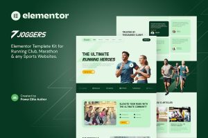 Download Joggers – Marathon Running Club & Sports Events Elementor Template Kit