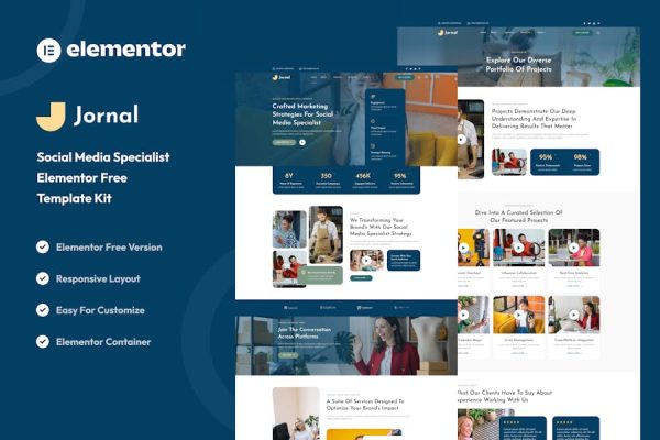 Download Jornal - Social Media Specialist Elementor Template Kit