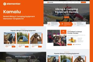 Download Kamalu - Rental Hiking & Camping Equipment Elementor Pro Template Kit
