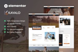 Download Kavalo - Horse Riding Club Elementor Pro Template Kit