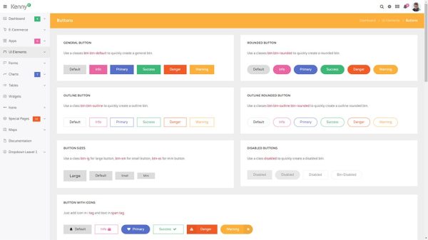 Download Kenny – Dashboard / Admin Site Responsive Template Dashboard / Web application / Admin Template