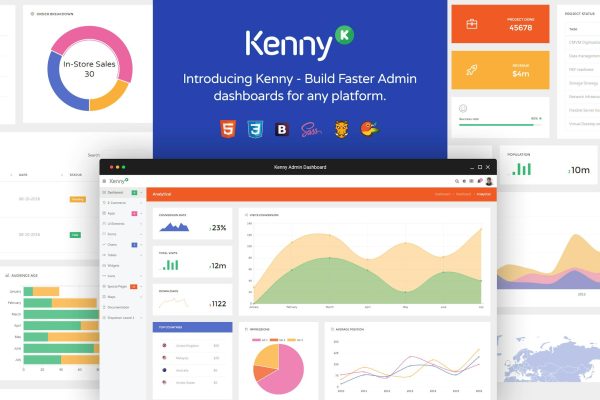 Download Kenny – Dashboard / Admin Site Responsive Template Dashboard / Web application / Admin Template