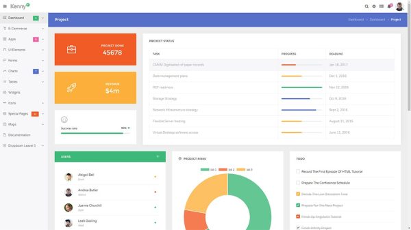 Download Kenny – Dashboard / Admin Site Responsive Template Dashboard / Web application / Admin Template