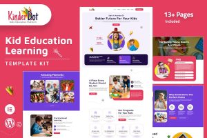 Download Kinderdot - Kindergarten & Pre-School Elementor Template Kit
