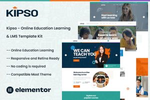 Download Kipso - Online Education Learning Elementor Template Kit