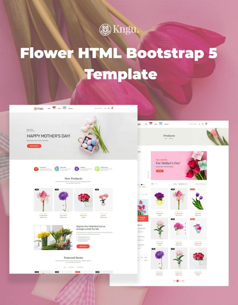 Kngu - Flower HTML Bootstrap 5 Template This multipurpose flower store ...