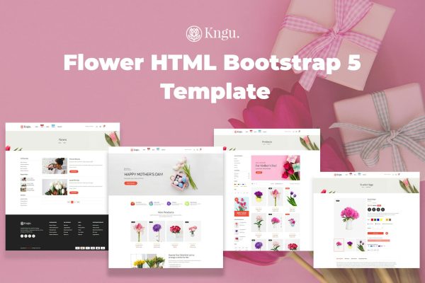 Download Kngu - Flower HTML Bootstrap 5 Template This multipurpose flower store template is totally beautiful, modern, and responsive