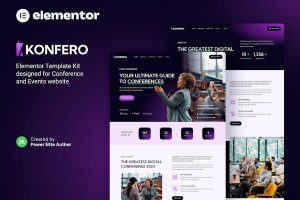 Download Konfero – Conference & Event Elementor Template Kit
