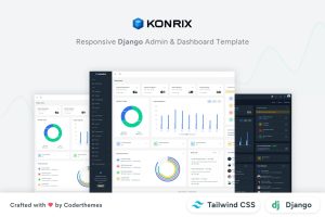 Download Konrix - Django Tailwind Admin Dashboard Template Konrix is a fully featured premium admin template built on top of awesome Bootstrap 5x and Django