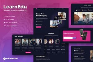 Download LearnEdu - Education & Online Learning Elementor Template Kit