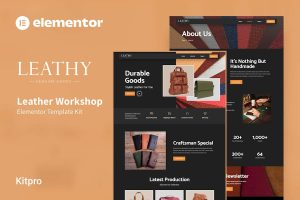 Download Leathy - Leather Workshop Elementor Template Kit