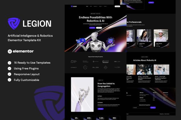 Download Legion - Artificial Intelligence & Robotics Elementor Template Kit